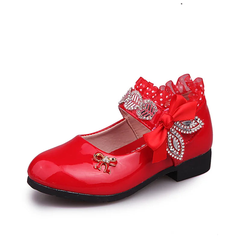 Mädchen Prinzessin Schuhe 2025 - Frühling Mode Lackleder Hochzeitsschuhe - Weiße Mary Janes Tanzschuhe Fee Dame