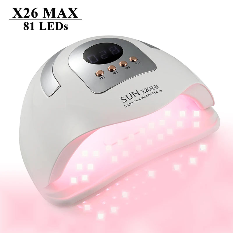 Big Power UV LED Lamp For Nails With 4 Timer Memory Function 81LEDs Lamp For Fast Gel Polish Drying Lamp Nail Equipment