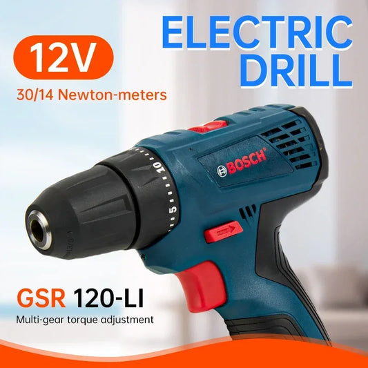 Bosch Professional Elektrobohrer GSR120-LI Akku Elektro Hand Bohrer Multi-Funktion Heim DIY Schraubendreher Elektrowerkzeuge