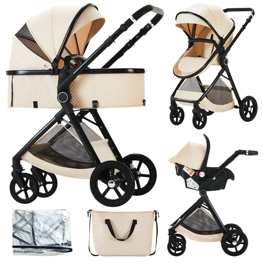 3-in-1-Kinderwagen Mit Autositz Leicht Faltbar Reisen