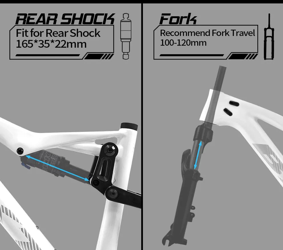 BXT 29er Carbon Federungsrahmen - 100mm Federweg 148x12