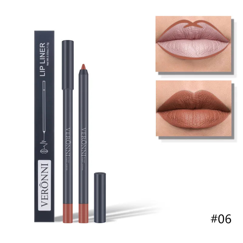Lippenstift 2025: BIRAN 13 Color Matte Brown Lip Liner Waterproof Long Lasting - Moisturizing Sexy Lip Pencil Women Natural Lipstick Makeup Lip Cosmetics Collection