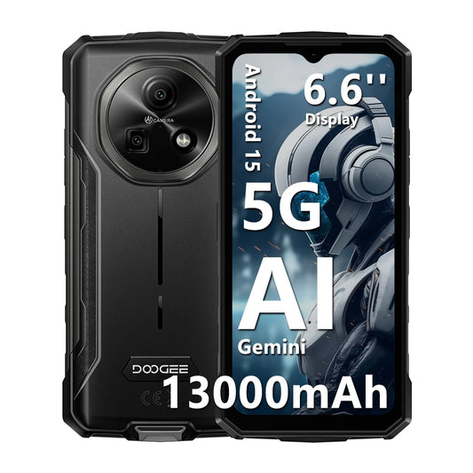 DOOGEE Fire 7 Robustes Smartphone - Akk 13000 mAh, 18W, 6,6 Zoll