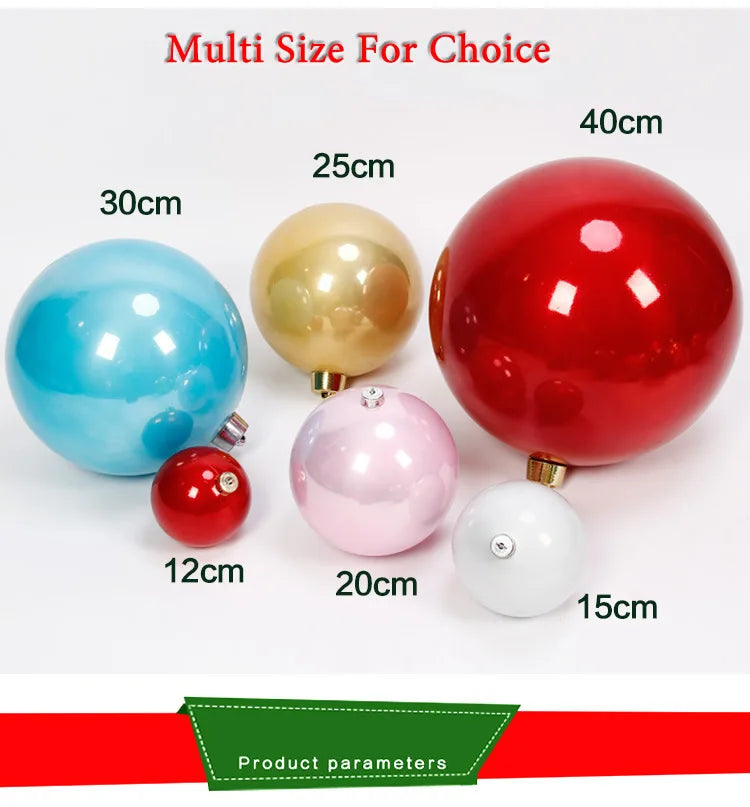 Pearlescent Kugel Glänzende Christbaumkugel - Durchmesser 12-25 cm Kunststoff