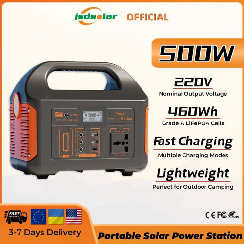Solarstromgenerator Tragbar 300W 500W LED Licht Notfall Powerbank
