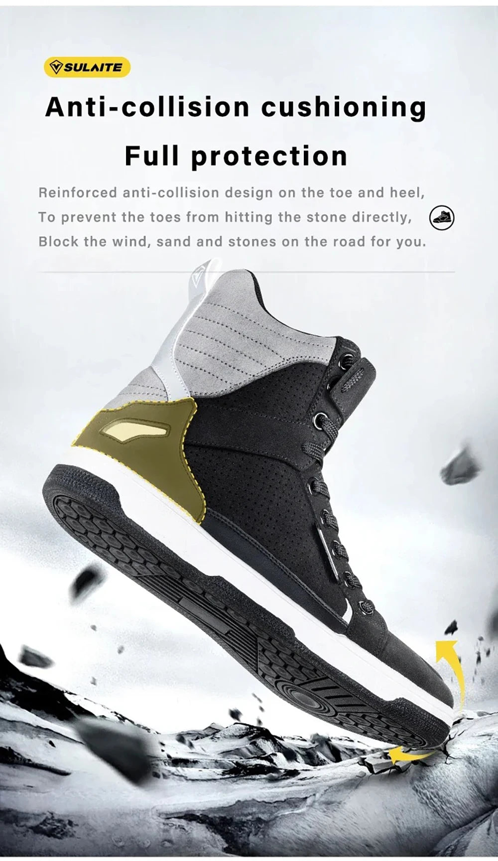 Ghete de motocicletă CN Zhejiang din piele respirabilă - mărimea 41 impermeabile