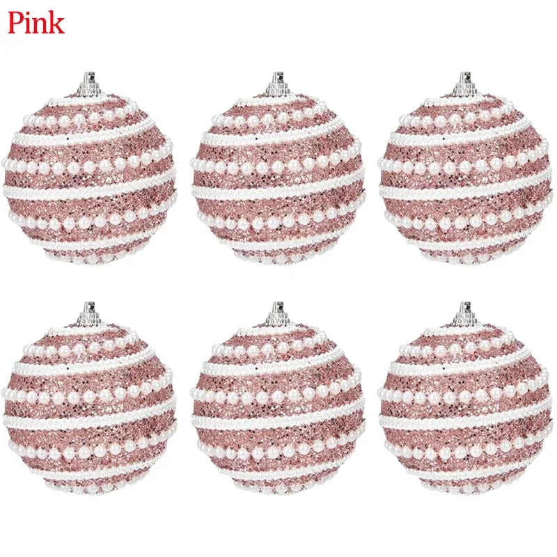 Choice Christbaumkugel Schaum Bruchsicher - Durchmesser 8 cm Weiß Rot