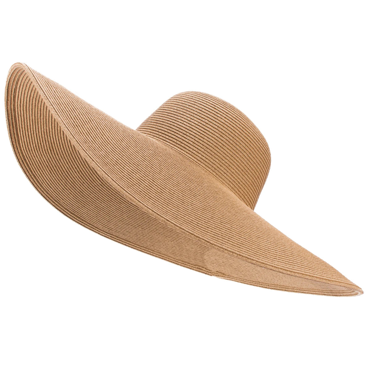 Lawliet 7.1''/18cm Faltbar Übergroß Riesig Breite Krempe Sonne Strand Stroh Hüte Hochzeit Damen Floppy Party Elegant A330