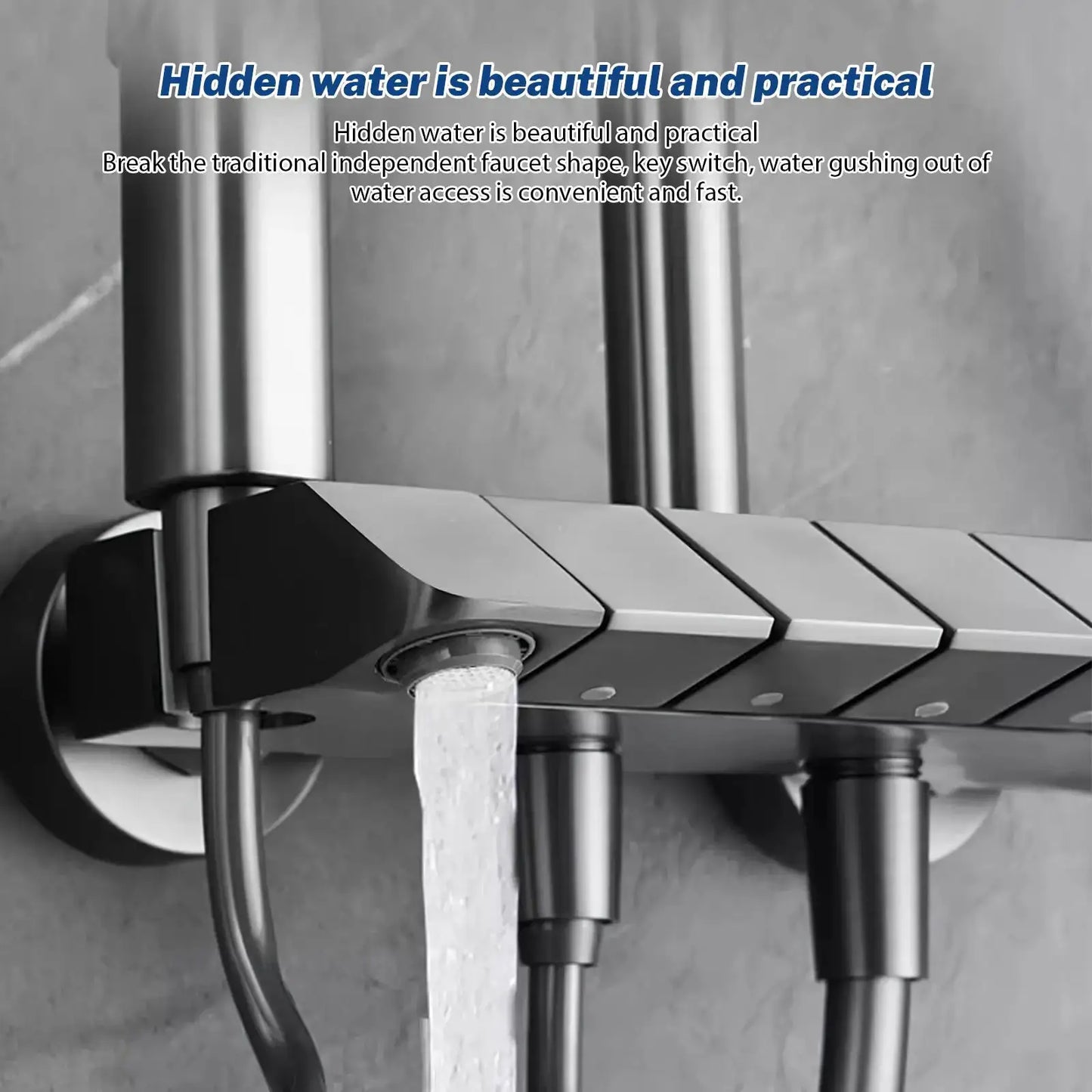 Neuer Hochdruck-Duschkopf mit wassersparendem Filter, 4 Modi, Handbrause mit einem Knopf, Badezimmer-Zubehör-Set by Golden Bridge Store