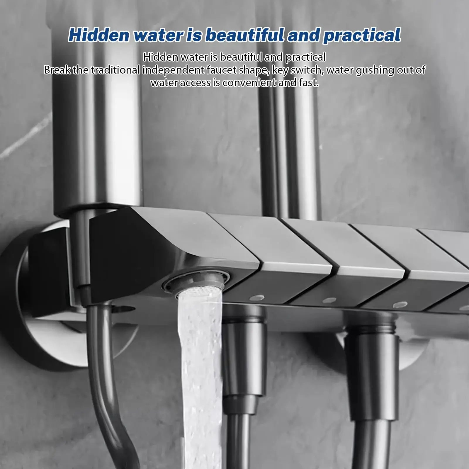 Neuer Hochdruck-Duschkopf mit wassersparendem Filter, 4 Modi, Handbrause mit einem Knopf, Badezimmer-Zubehör-Set by Golden Bridge Store