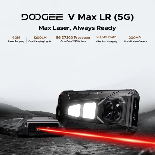 DOOGEE V Max LR Laser-Entfernungsmesser - 20500 mAh, 45W, 6,78 Zoll