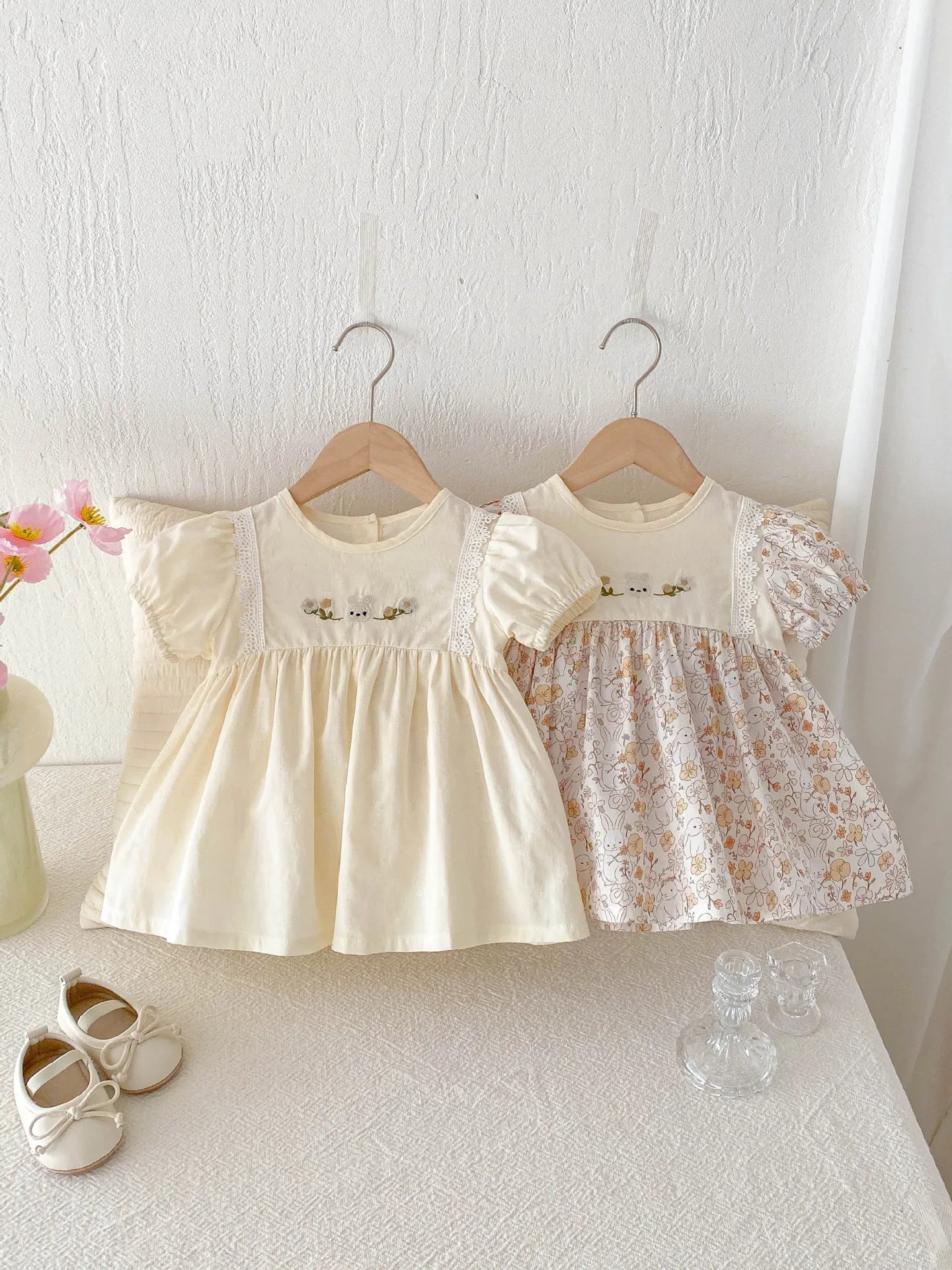 NELNKAGHY Kleid Spitze Baumwolle - Floral Prinzessin Gr 80
