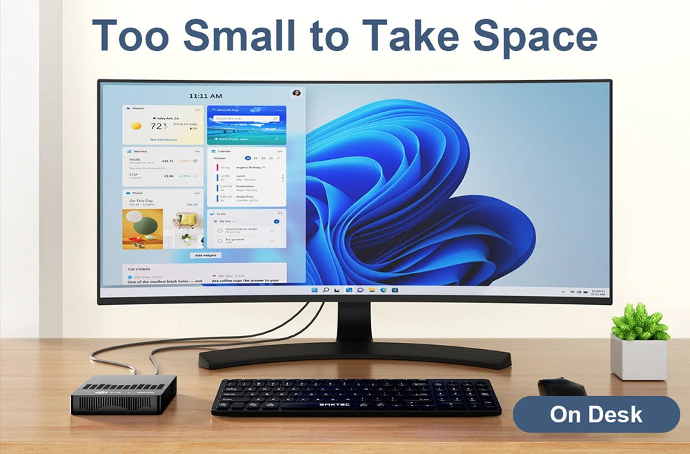 Mini PC compact MLLSE M2 Air - 128 GB ROM, N4000, 6 GB RAM