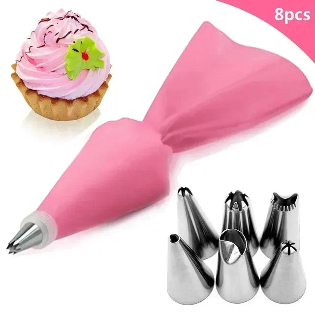 BCMJHWT Spritztüllen Set Silikon - 16 Stück 1 Beutel