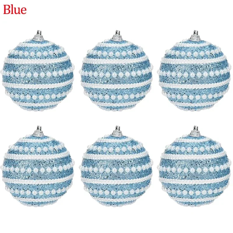 Choice Christbaumkugel Schaum Bruchsicher - Durchmesser 8 cm Weiß Rot