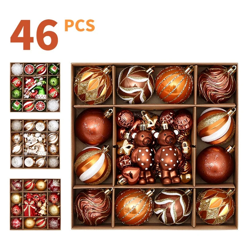 WinterLux KugelSet Bruchsicher - 46 Stück, Durchmesser ca. 6 cm