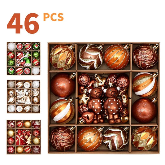 WinterLux KugelSet Bruchsicher - 46 Stück, Durchmesser ca. 6 cm