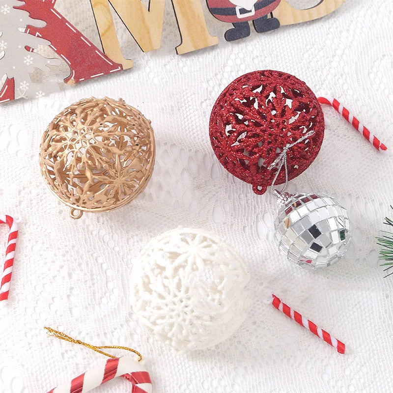 Choice Weihnachtskugeln Glitzer - Durchmesser 6 Zentimeter, 6 Stück