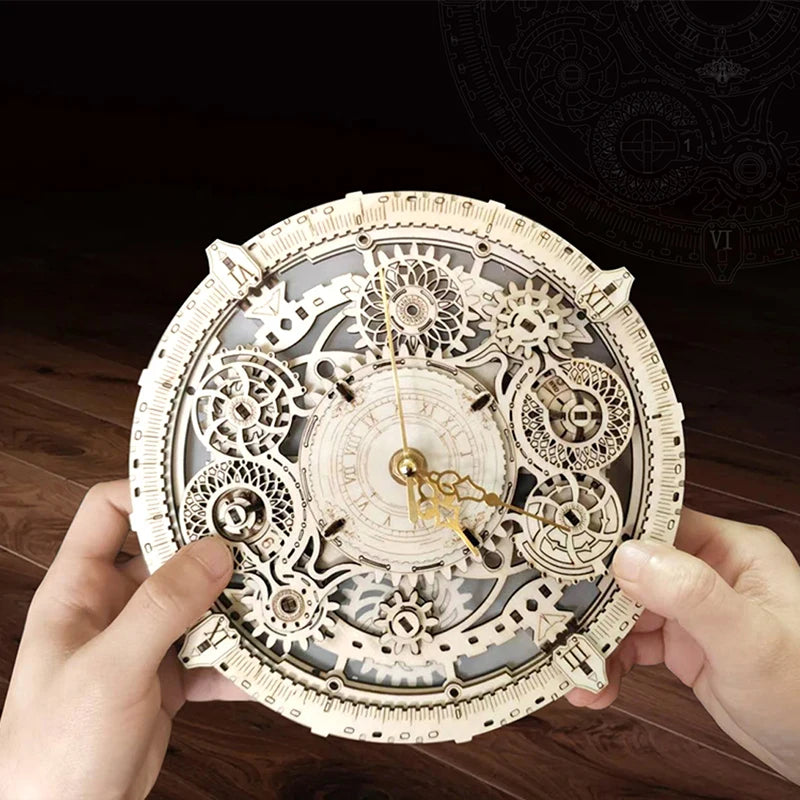 DIY-Uhr-Bausatz 2025: NEW Wooden Model Building - 3D Jigsaw Puzzles Lights Friends Birthday Gifts Collection