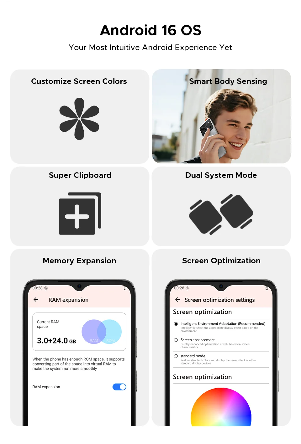 DOOGEE Note 56 Großer Akku - 6150 mAh, 6,56 Zoll Display, 90 Hz