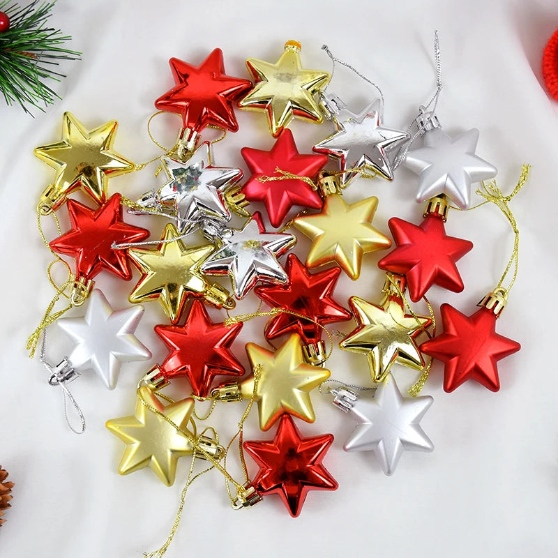 Choice Weihnachtskugeln Stern Gold - Kapazität 12 Stück Größe Ca.4 cm