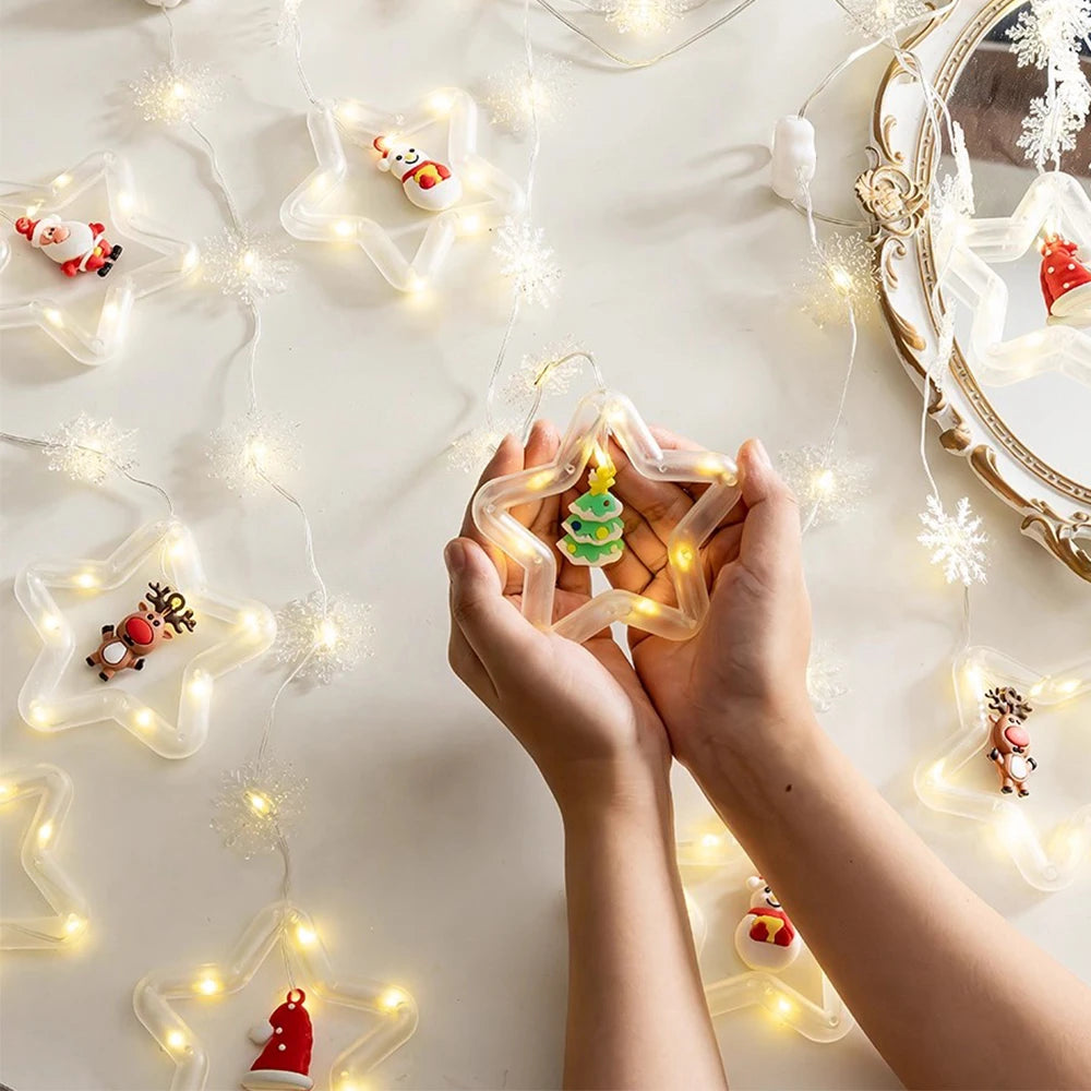 Choice Weihnachts-LED-Vorhang - 3 m Länge, 20 LEDs, Warmweiß