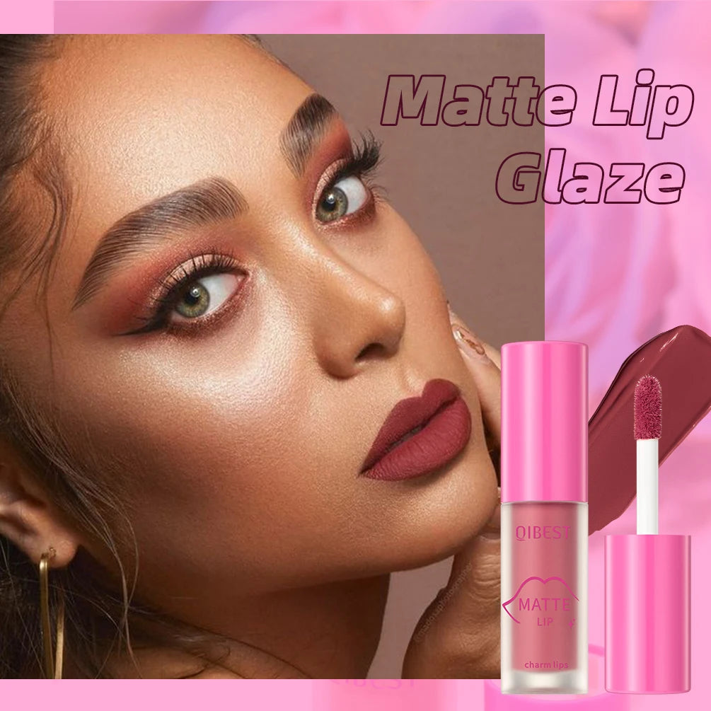 QiBest Matte Lipgloss Waterproof - 8 Farben 5ml Langanhaltend