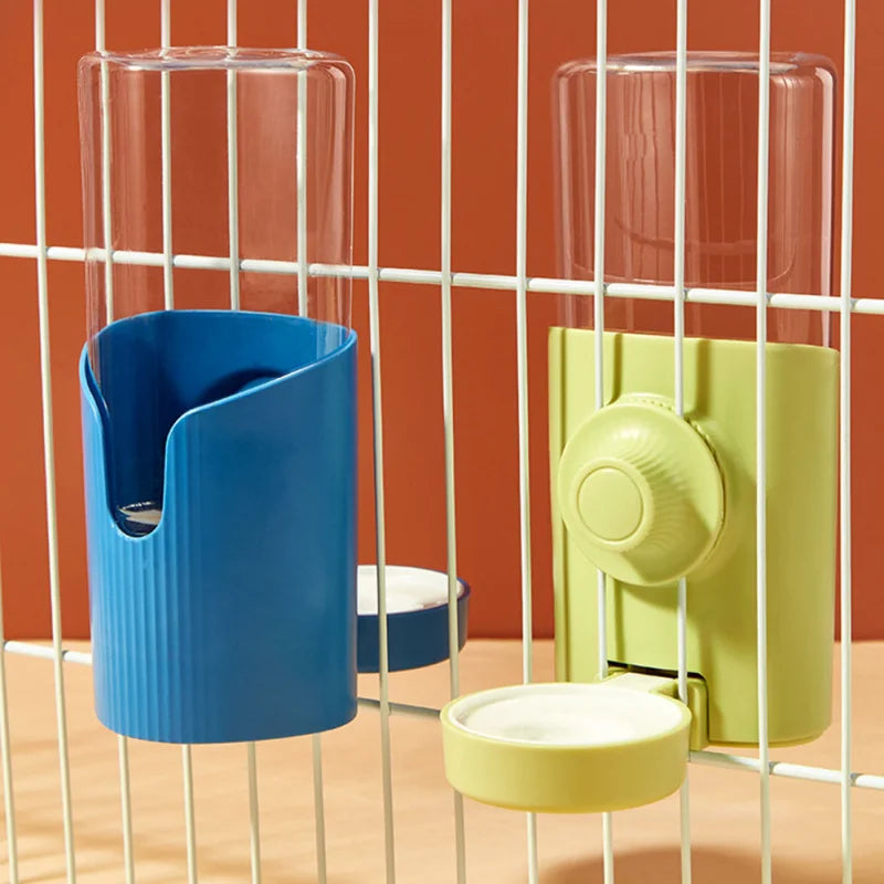 Wasser Spender Haustier 2025 - Automatischer Haustier Futterspender Hängend - Schüssel Wasser Flasche Futter Container Welpe Katzen Kaninchen