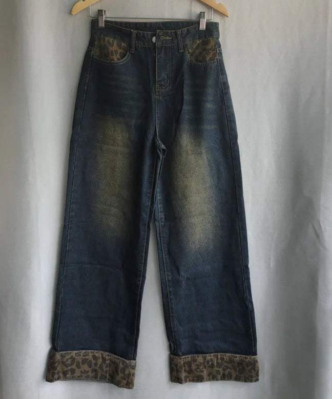 Nomikuma Jeans Leopard Retro - Größe S-XL Denim Regular