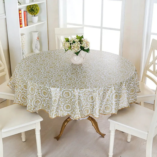 152/180 Cm Round Tablecloth Washable Tablecloth Decorative Tablecloth Indoor Holiday Home Christmas Party Picnic Restaurant
