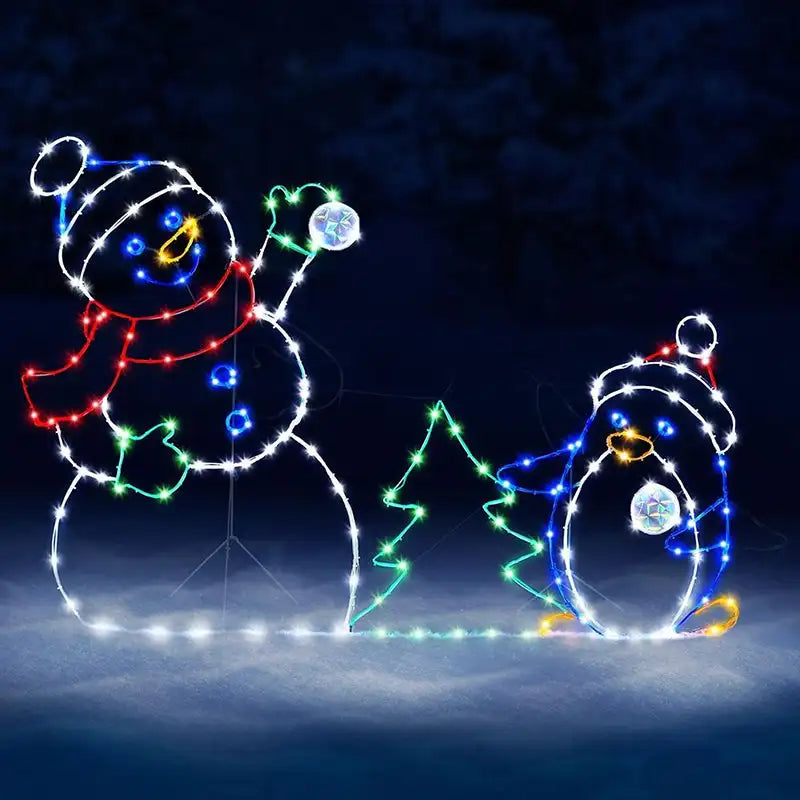 1-3PCS Christmas Glowing Snowman Decoration for Window Display Holiday Scene Decor Festive Ornament Craft Home Décor
