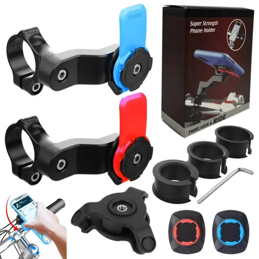 Motorrad-Handyhalterung, Handyhalterung, Vibrationsdämpfer, Fahrradlenker, Navigationsunterstützung für 4,7–7,2 Zoll große Telefone by Golden Bridge Store