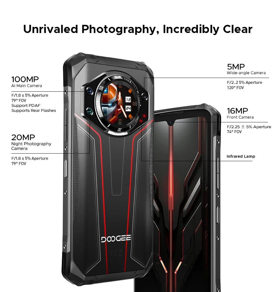 DOOGEE S119 Robustes Smartphone - 10200 mAh Akku, 33W, 6.72 Zoll