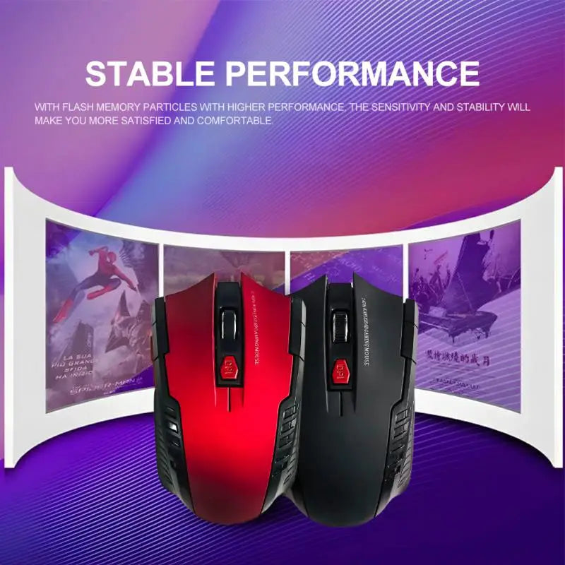 2.4G Wireless Maus USB-Empfänger 6 Tasten Professionelle Optische Wireless Maus USB Rechts Scroll-Maus für Laptop PC Gamer