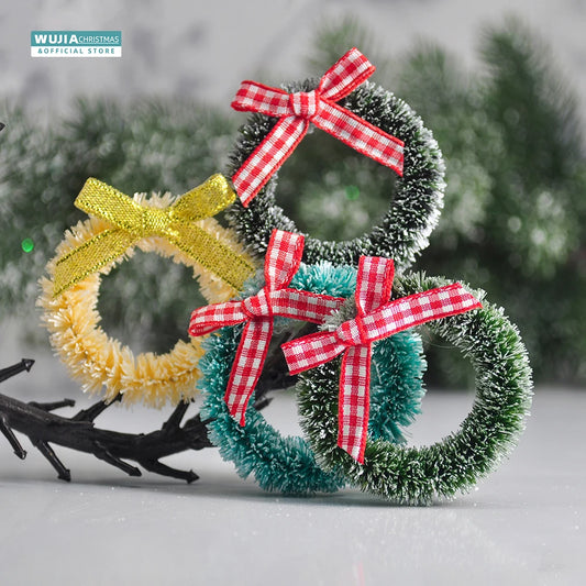 CN Guangdong Mini Türkränze Handgefertigt - 12er Set, Klein Grün