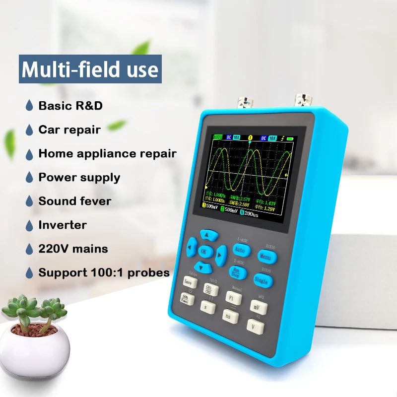 ZEEWEII DSO2512G 2,8 Zoll Handheld Digital Oszilloskop 120M Bandbreite Dual Kanal Signal Generator XYmode