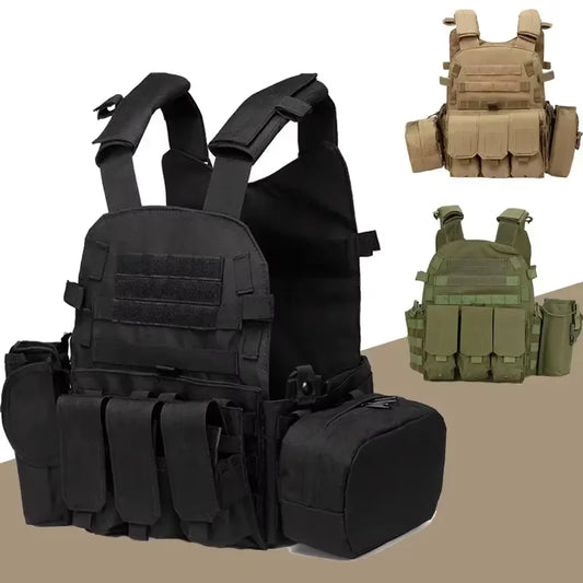 Vestă tactică din nailon, armură corporală, transportator de vânătoare, accesorii Airsoft, CS Combat, MOLLE Camo, vestă militară a armatei pentru vânătoare în aer liber