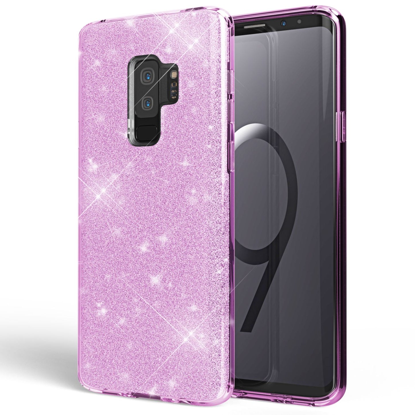 Husă de telefon NALIA pentru Samsung Galaxy S9 Plus, carcasă cu sclipici și bumper