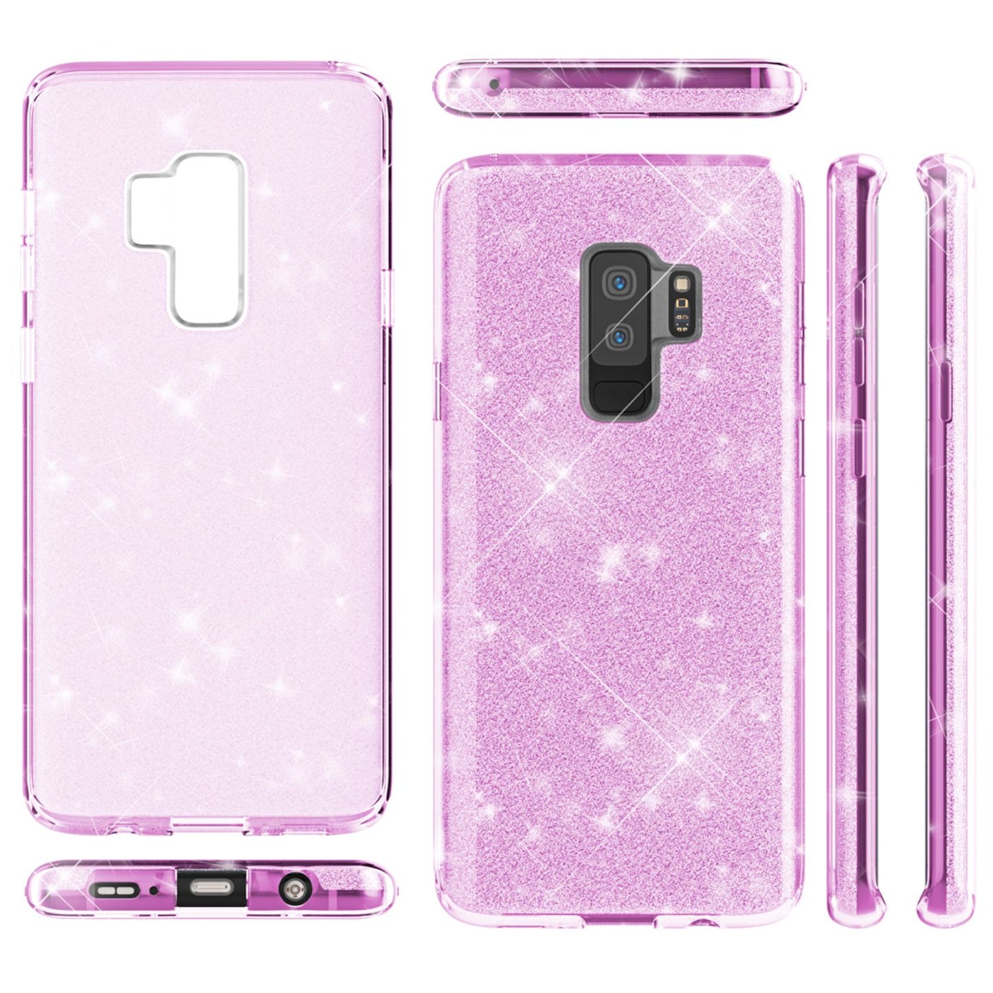 Husă de telefon NALIA pentru Samsung Galaxy S9 Plus, carcasă cu sclipici și bumper