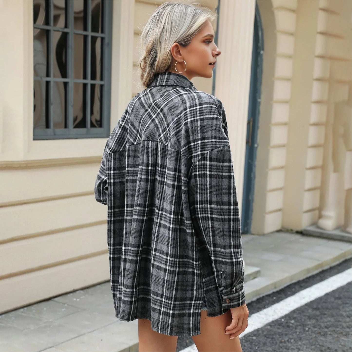 Allegra Bluse Kariert Langarm - Flanell, S-XL, lässig