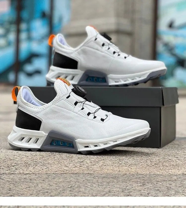 TAQCMSCN Echtes Leder Golfschuhe - Größe 42, TPU-Sohle, Leicht, Herren Für Training Und Spiel