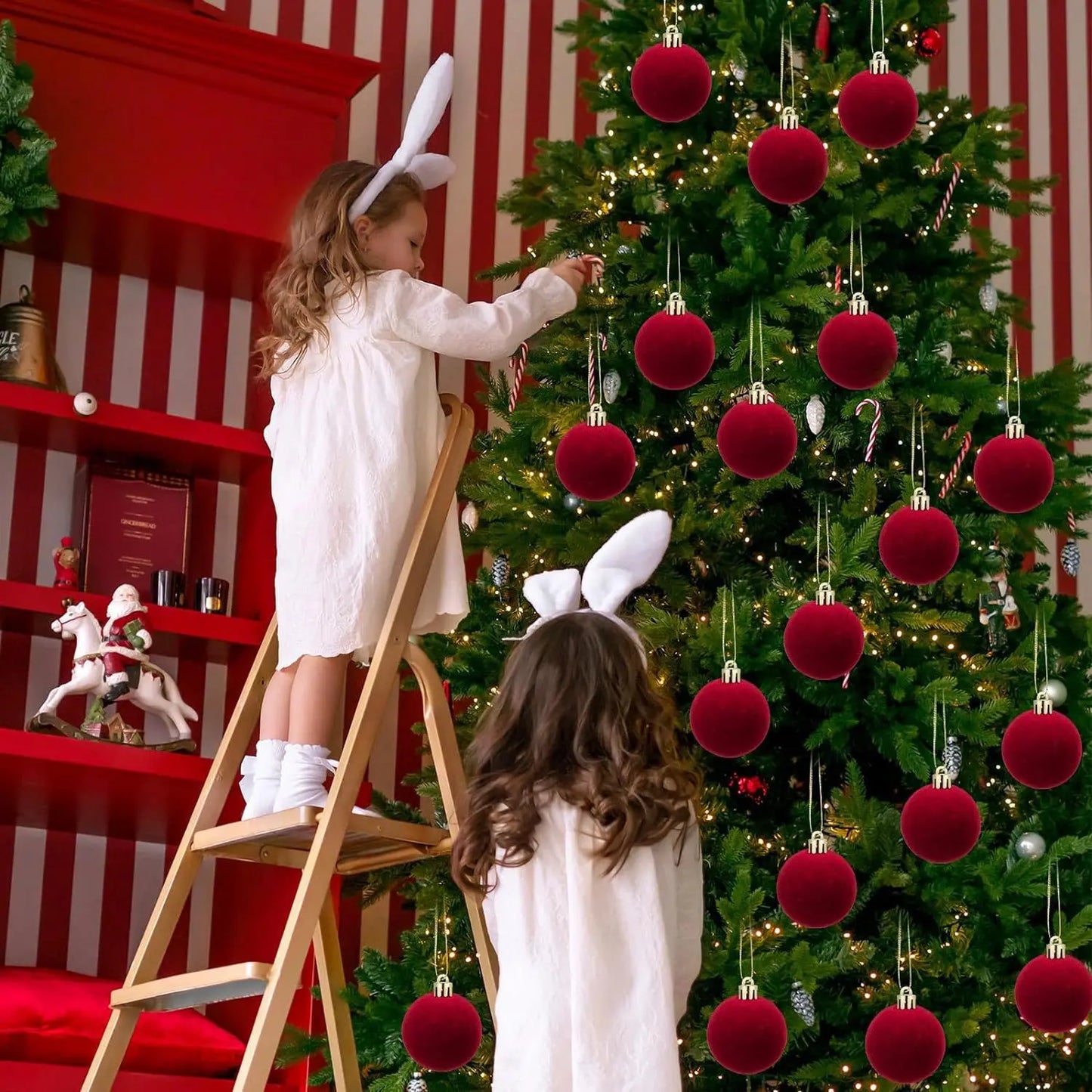 Choice Velvet Weihnachtskugeln Unzerbrechlich - Kunststoff, 6 cm, 30 St.