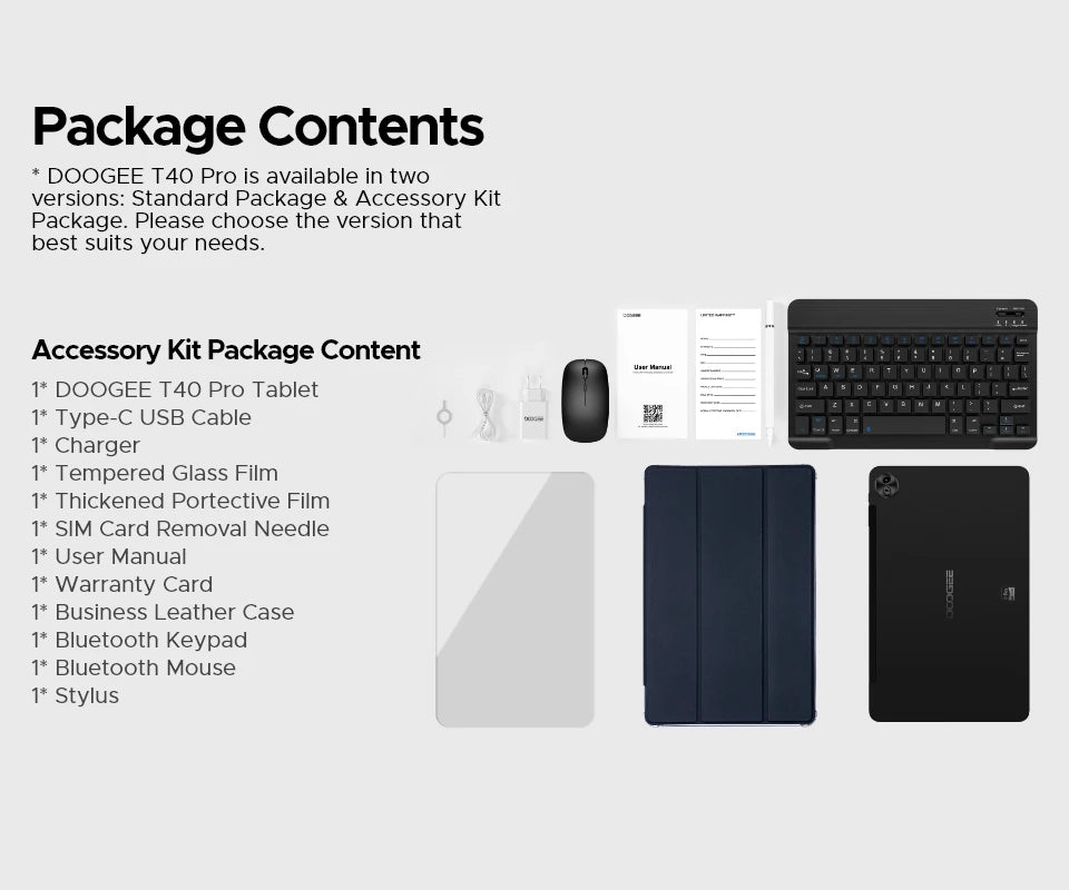 DOOGEE T40 Pro Ultradünn - 10800mAh Akku, 512GB Speicher, 12Zoll