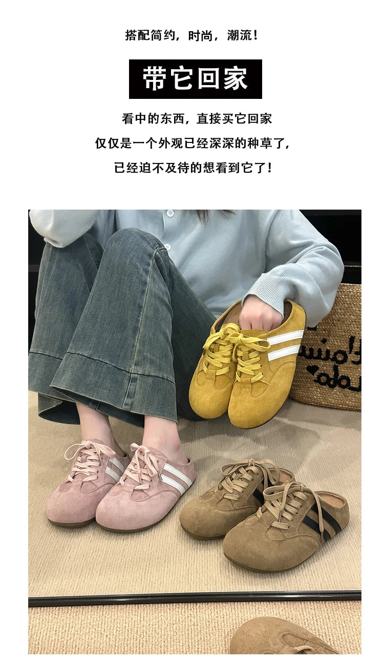Casual Sneakers Woman Shoes Slippers Flats Platform Sandals Mules 2025 Brand Designer Lace Up Loafers Summer Women's Sneakers
