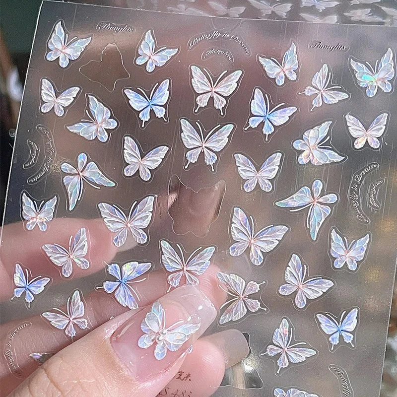 Designs 5D Relief Schmetterling Nagelsticker - 1 St 3D