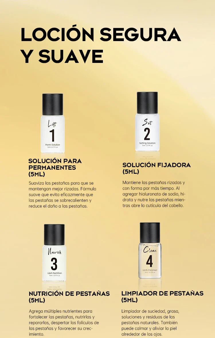 Gollee Semi permanent lash & brow tint natural black eyelash lifting & perming kit