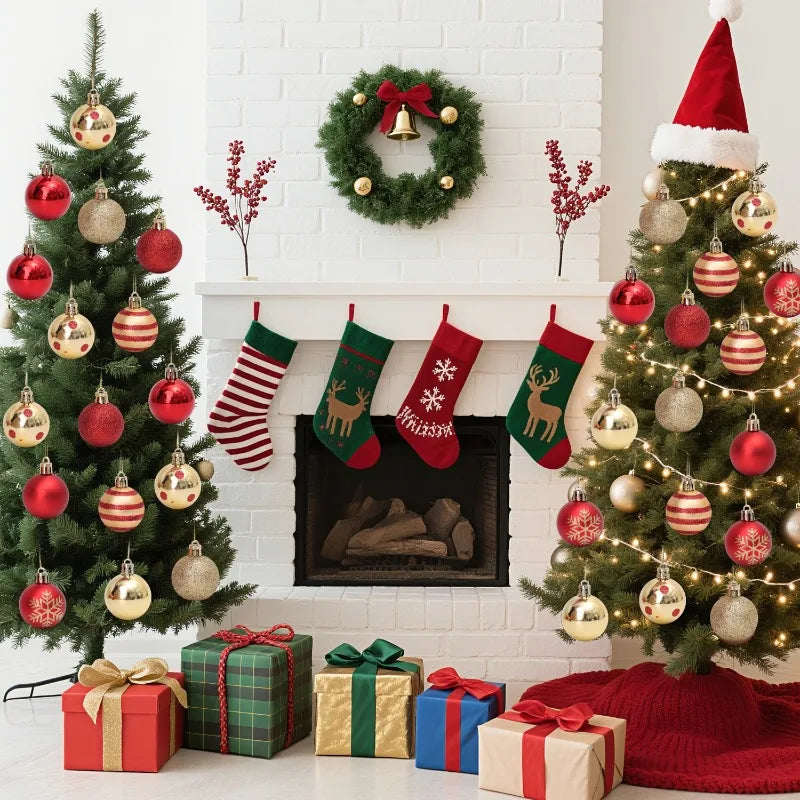 Choice Christbaumkugeln Set - Schneeflocken Kunststoff 50er Pack 4 cm