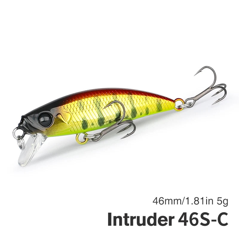 TSURINOYA 46S Sinking Minnow Fishing Lure Intruder 46mm 5g Artificial Trout Ajing Stream Lake Jerkbait Rockfishing Hard Baits