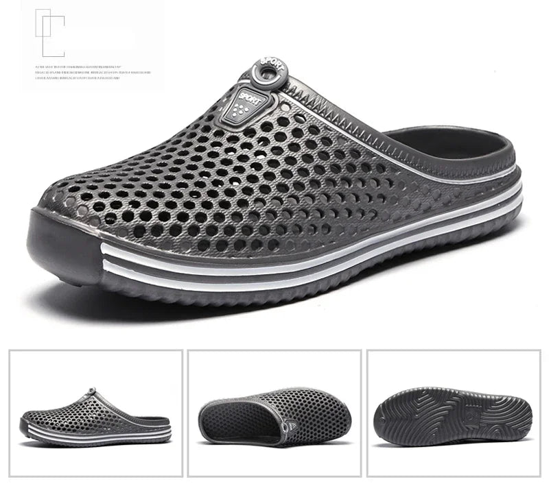 Herren-Pool-Sandalen 2025: Sonkpuel Komfortable Männer Pool Sandalen Sommer Outdoor Strand Schuhe Männer Slip on Garten Clogs Lässige Wasser Dusch Hausschuhe Unisex Zapatos Kollektion