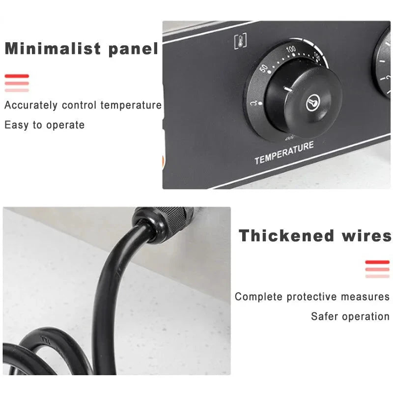 WaffelPro UFO Vielseitiges Eis Burger Gerät - Leistung 1000-1500W, Maße 28x23cm